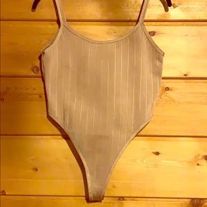 Shimmer Ribbed Bodysuit